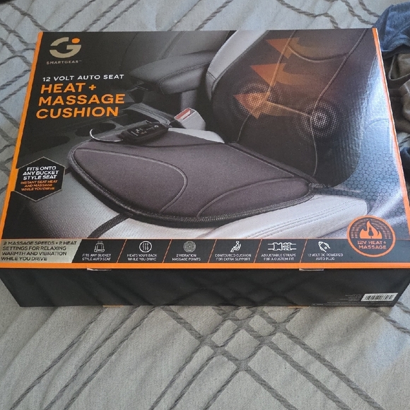 Smart Gear Black Heat and Massage Cushion - Picture 3 of 4